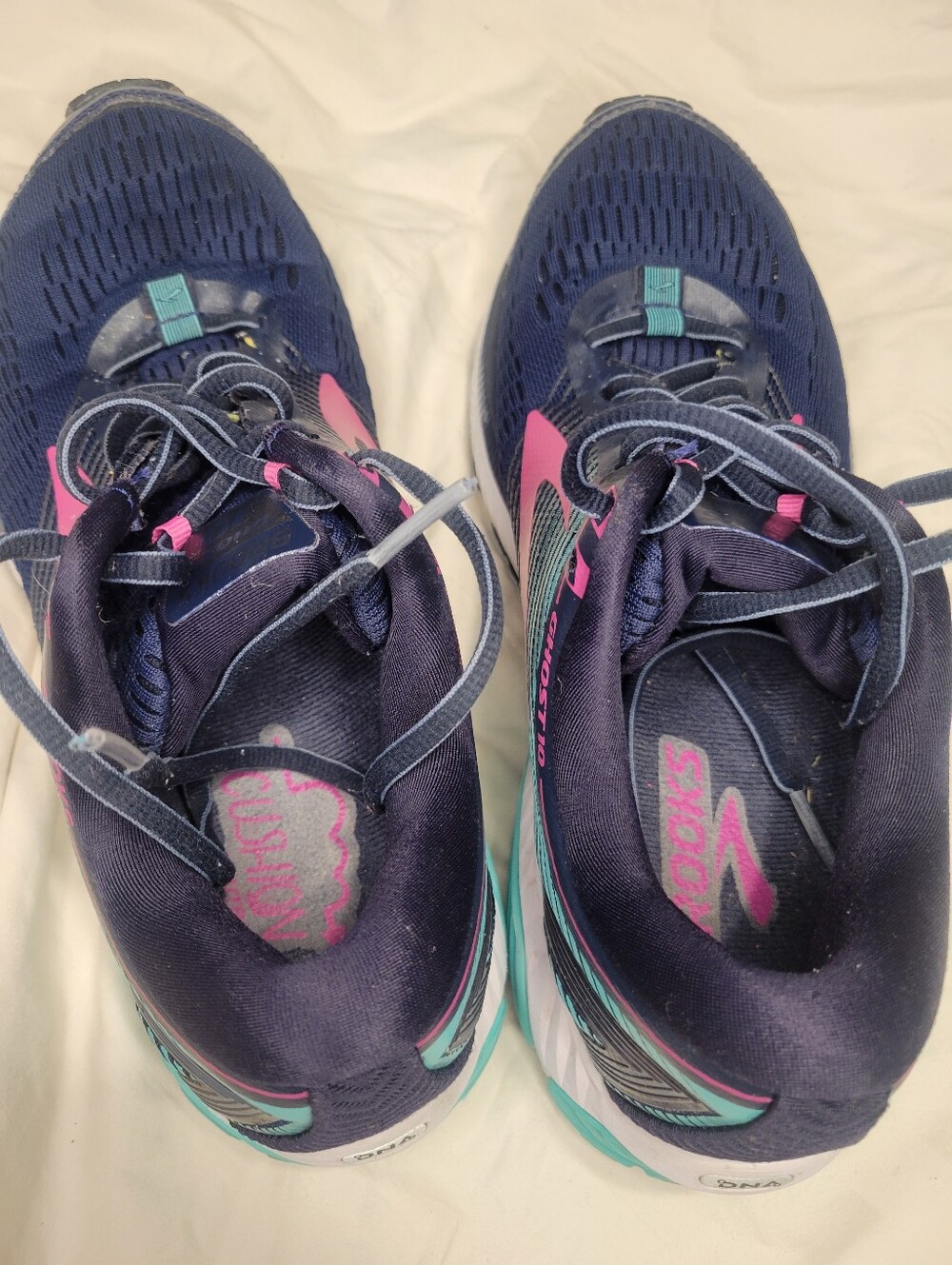 Brooks Navy Pink Teal Women's Running Sneakers Size 9 - Picture 3 of 6
